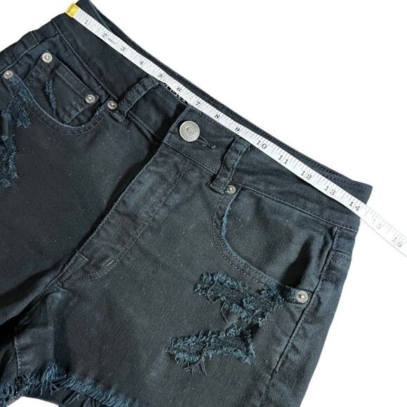 American Eagle hi rise festival Jean shorts black size 6 - Picture 9 of 12